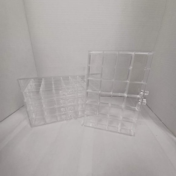 Acrylic EMPTY Nail Art Storage Box -120 Slots -5 Levels Of Removable Drawers NEW - Picture 2 of 9
